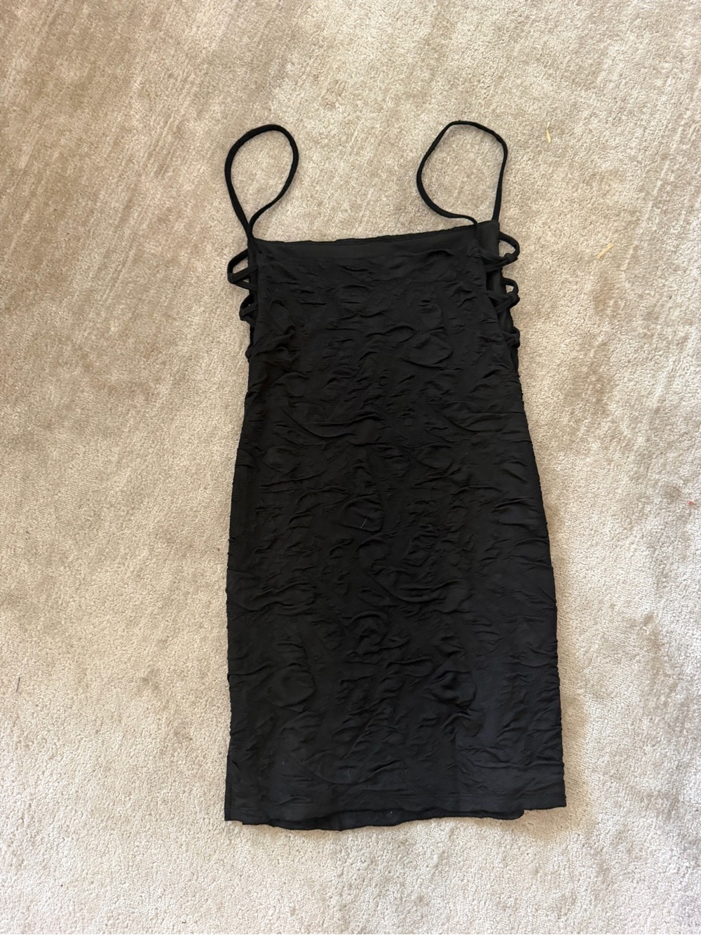 Away Black Strappy Mini Dress